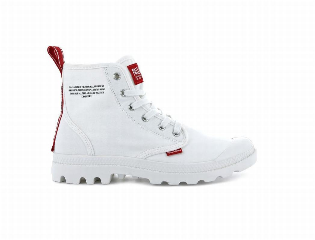 Palladium Pampa Hi Dare Mens Boots White Australia [XJZNDY-647]